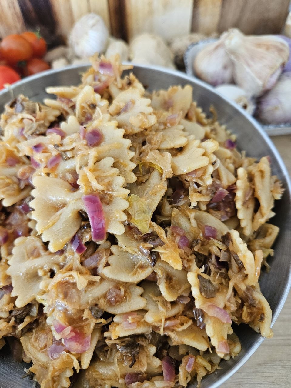 Nudelsalat mit Sauerkraut