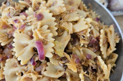 Nudelsalat mit Sauerkraut